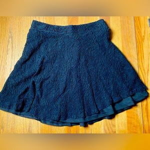 Xhilaration Black Lace Lined Skater Skirt